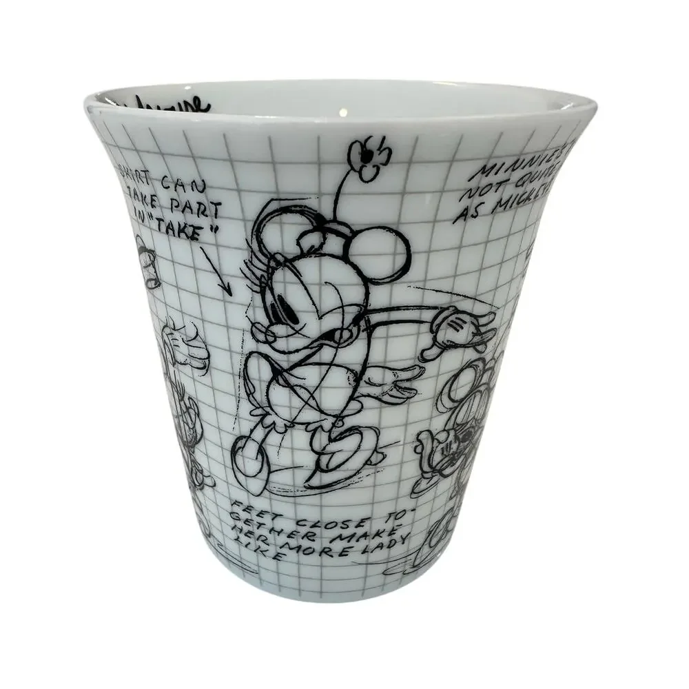 Disney Minnie Mouse Sketchbook Mug 14 Oz Concept Art Model Sheet Ceramic Cup